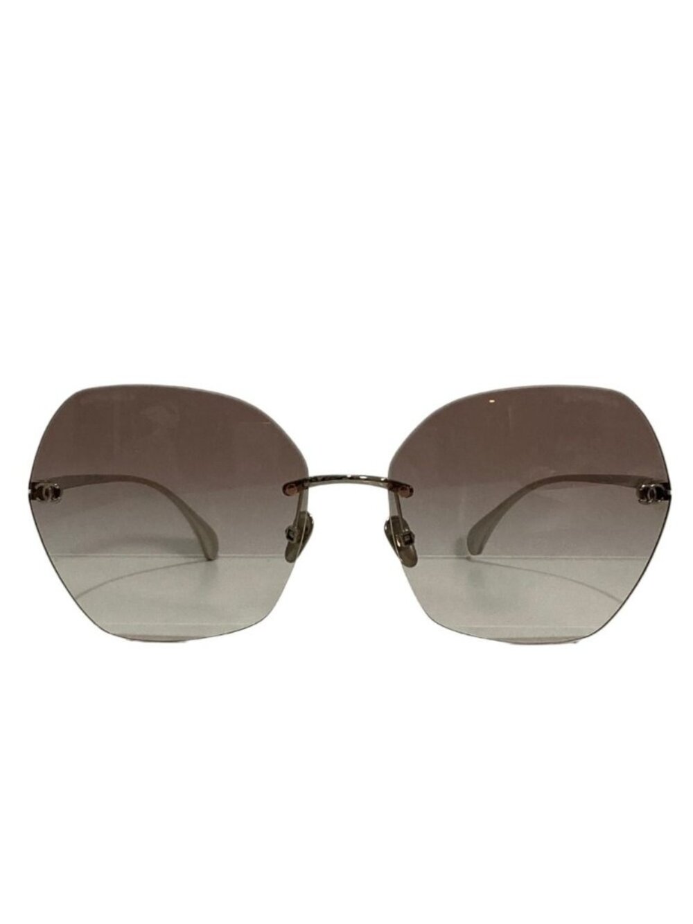 Chanel Rimless Sunglasses Brown Grade Eyewear